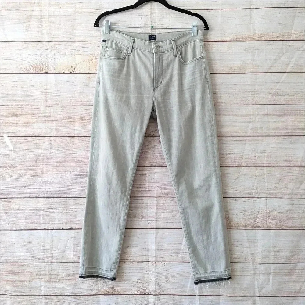 Citizens of Humanity Size 28 Rocket Crop High Rise Skinny Jeans Greenish Gray